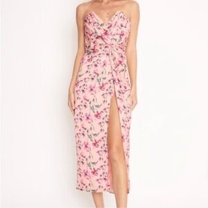 Floral Pink Midi Dress